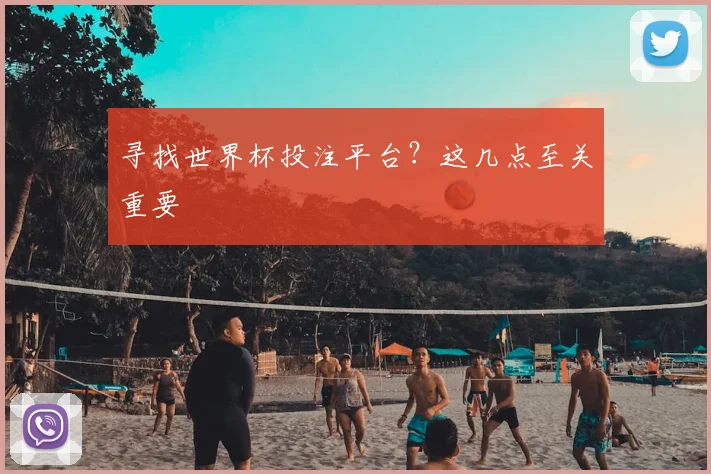 寻找世界杯投注平台?这几点至关重要